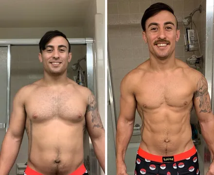 Male client before-and-after transformation